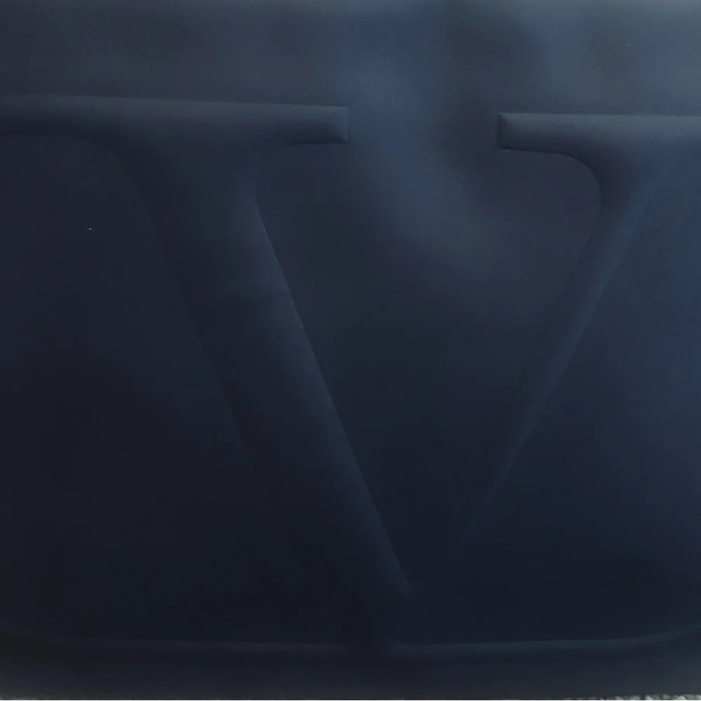Valentino Garavani Black Clutch Bag Zip Case Cosmetic Case